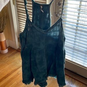 Small free people turquoise flowy tank